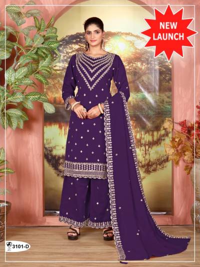 OS 3101 BY Om Sai Desinger Embroidery Salwar Suit Wholesaler and Exporter of indian ethnic wear in india